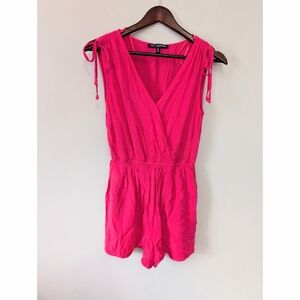 One Clothing Hot Pink Shortalls Sleeveless Romper Size Medium